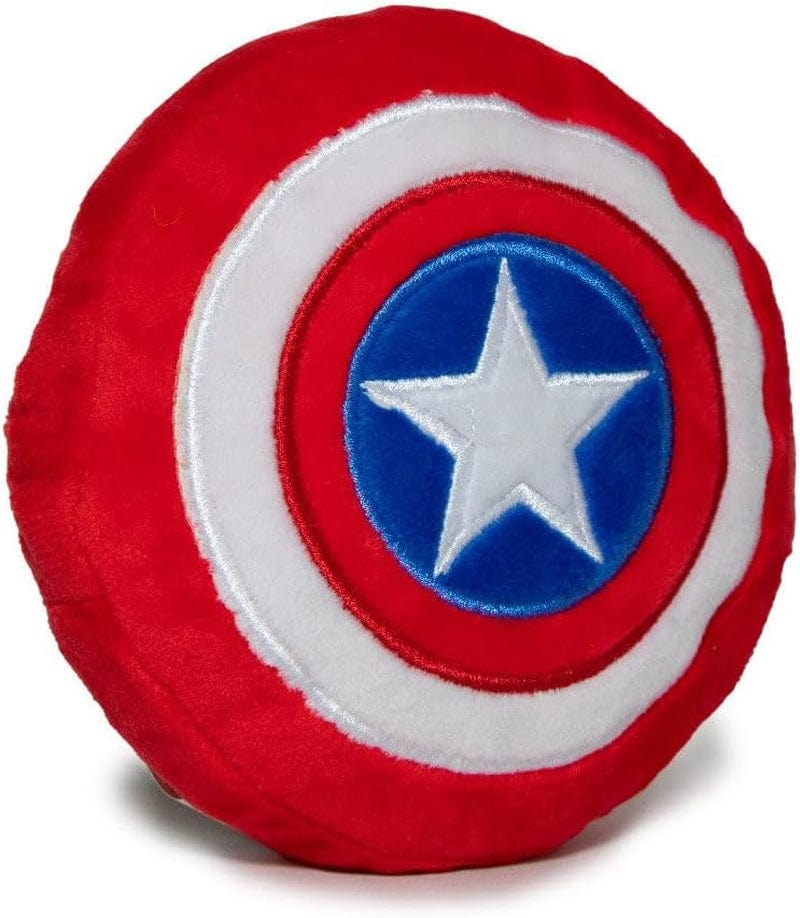 Buckle-Down Dog Toy Plush Captain America Shield Red White Blue White 8" X 6"