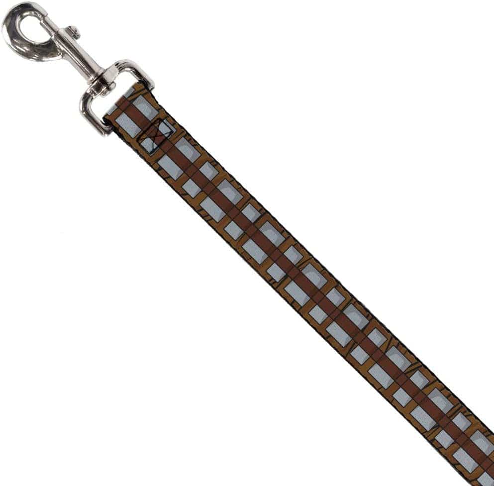 Buckle-Down Dog Leash Star Wars Chewbacca Bandolier Bounding Browns Gray 4 Feet Long 1.0 Inch Wide (DL-WSW109-1.0-4FT)