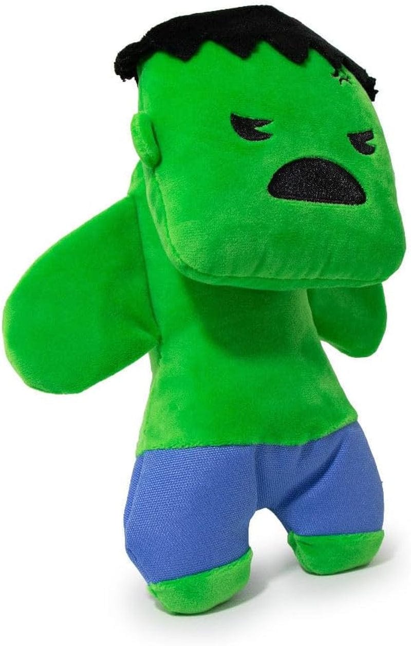 Professional title: "Buckle-Down Marvel Plush Squeaker Dog Toy - Kawaii Hulk Standing Pose, Multicolor, 8" x 6""