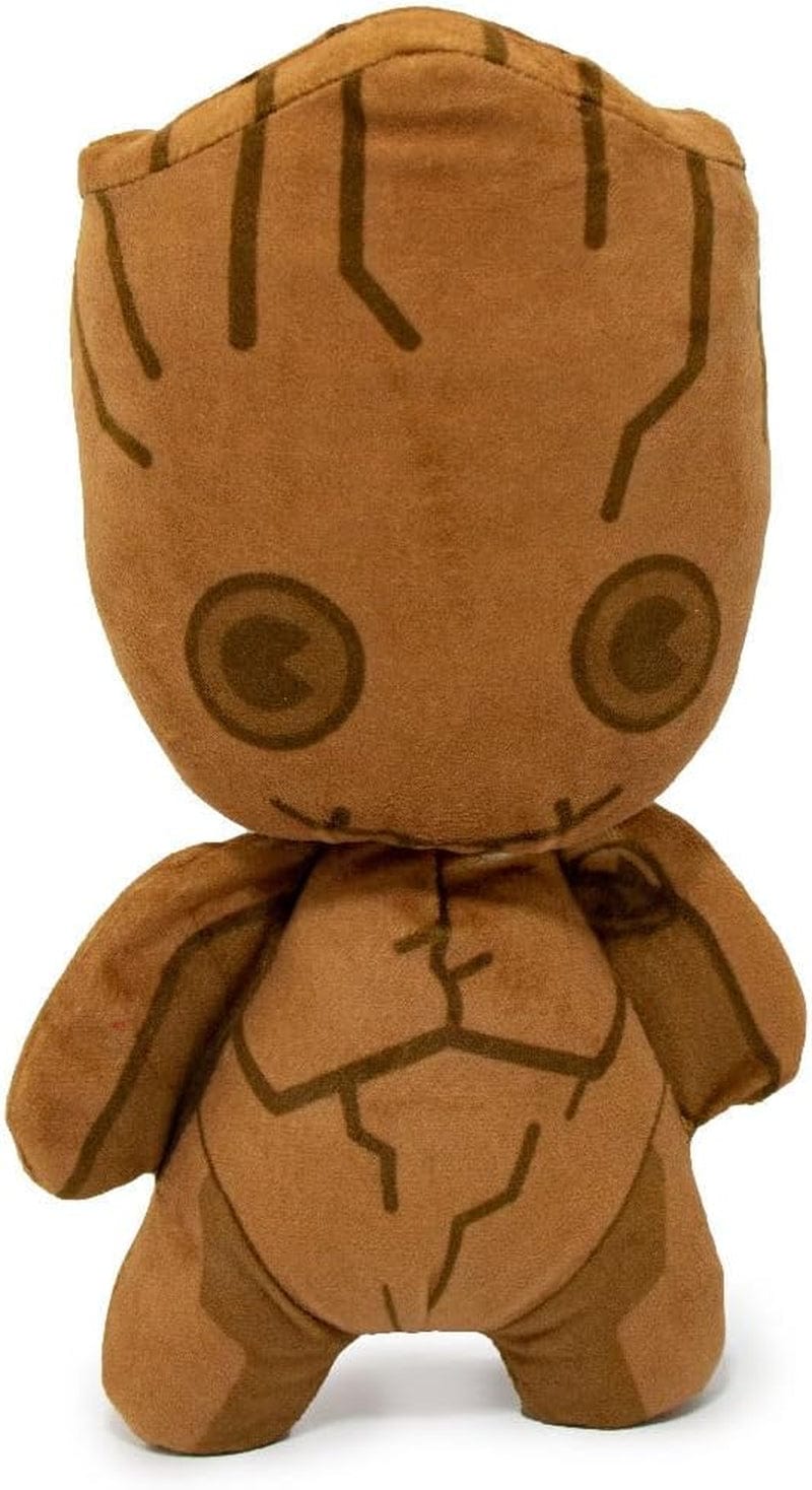 Professional product title: "Buckle-Down Marvel Baby Groot Standing Pose Plush Squeaker Dog Toy, 8" x 6", Multi-Color"