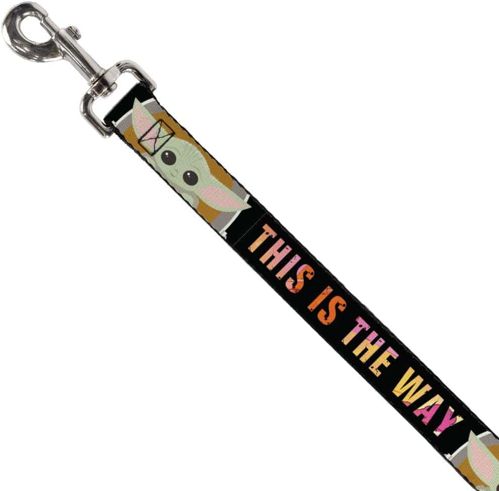 Star Wars Pet Leash, Dog Leash, Star Wars the Child Chibi Pod Pose This Is the Way, 4 Feet Long 1.0 Inch Wide