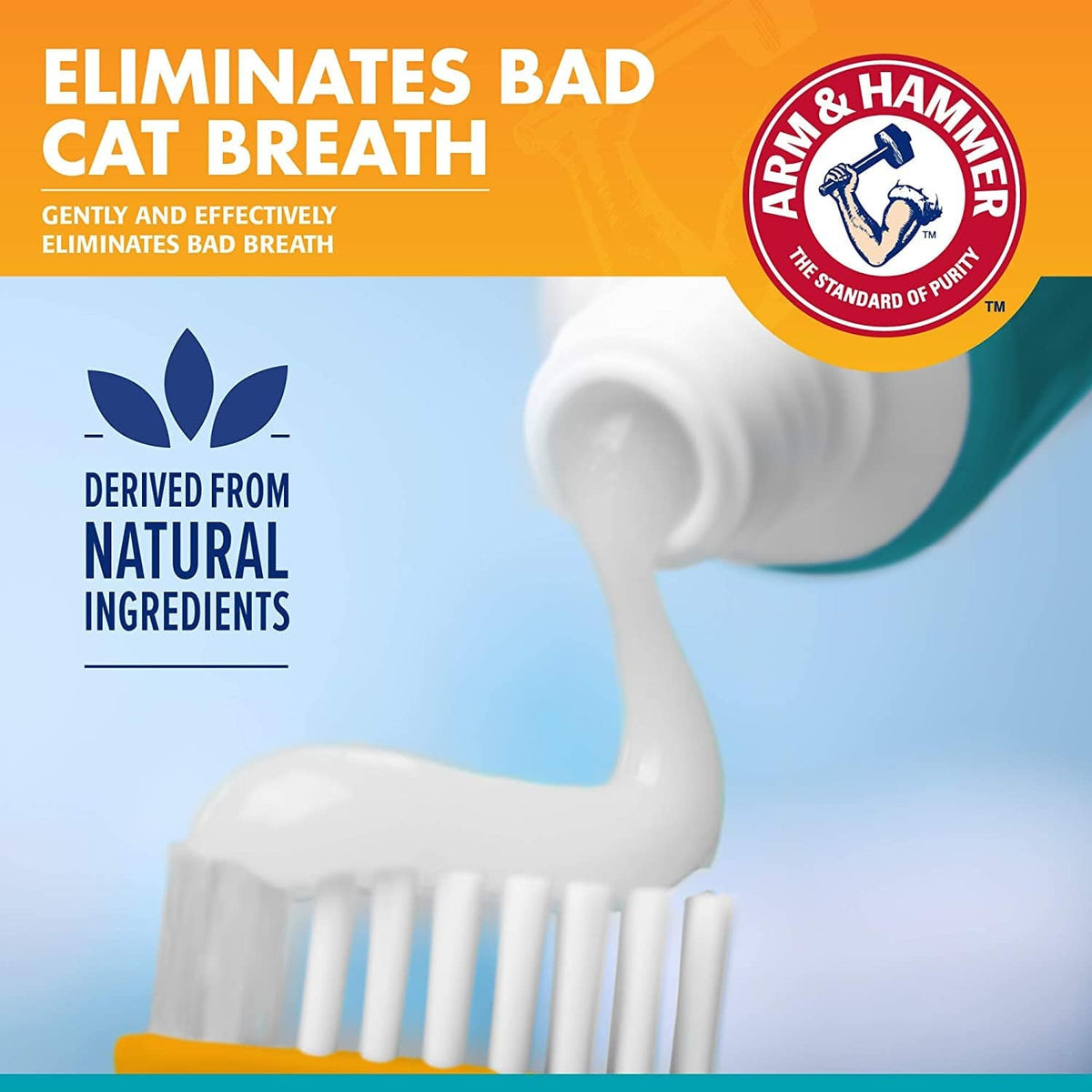 Arm & Hammer for Pets Dental Kit for Cats | Eliminates Bad Breath | 3 Piece Set Includes Cat Toothpaste, Cat Toothbrush & Cat Fingerbrush in Tasty Tuna Flavor,2.5 Ounces