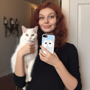 🐾 Custom Drawn Cat Portrait Phone Case 📱