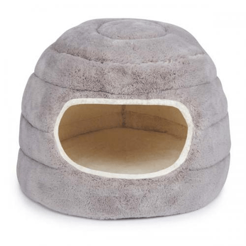 🐱 Deluxe Plush Igloo Snuggle Cuddler Cat Bed 🛖