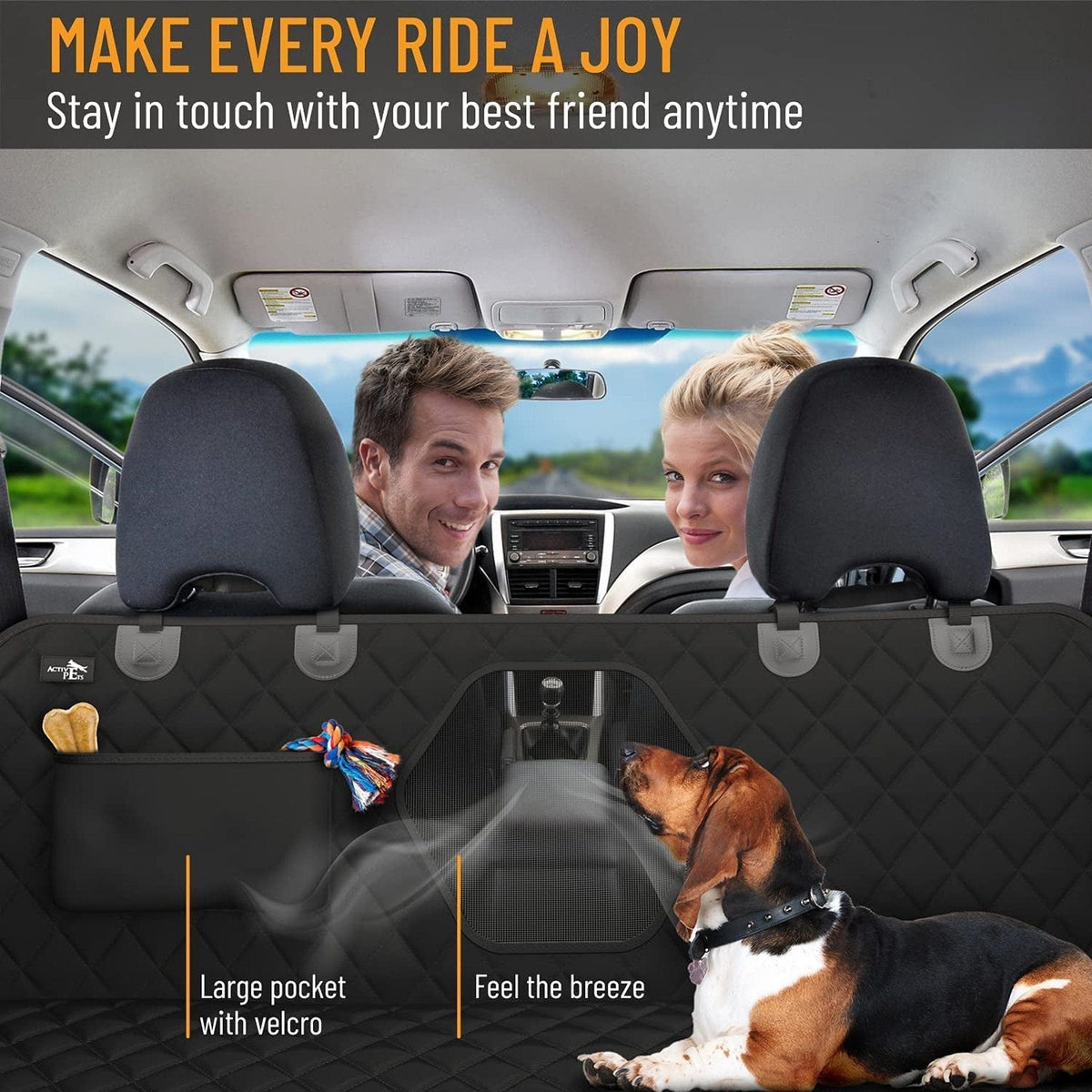 🐾 Full Back Seat Padded Dog Car Cover 🚗 Black / Standard Pets Paradise Pet Supplies