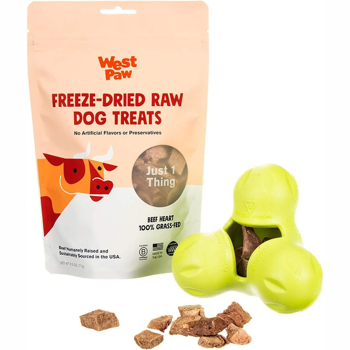 🐕 Freeze-Dried Beef Dog Treats & Dog Chew Toy 🍖 Granny Smith + Beef Heart Treats / Large (Pack Of 1) Pets Paradise Pet Supplies