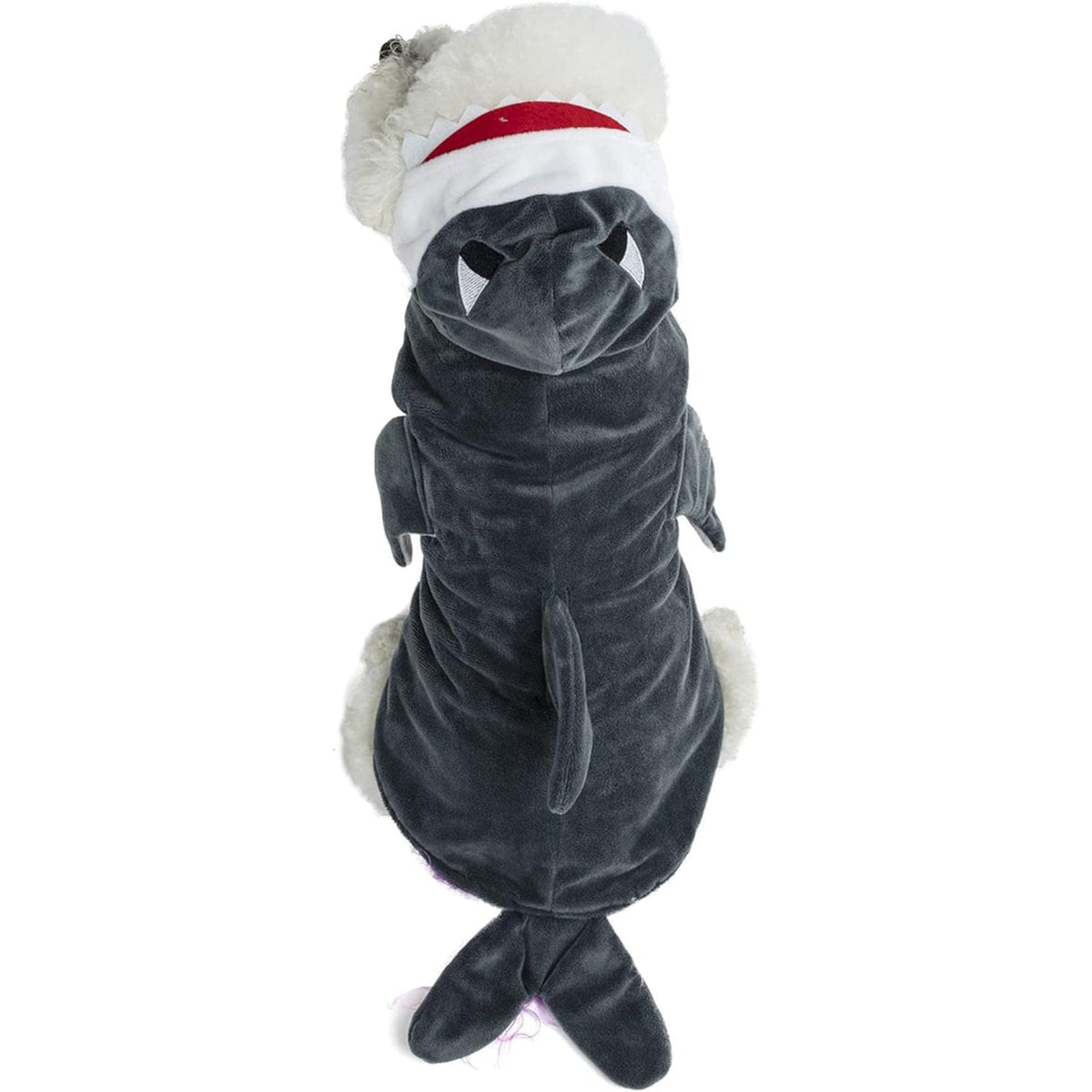 🐶 Funny Shark Onesie Dog Cosplay Outfit 🦈 Grey / 9.4"Neck Girth, 13.0"Chest Pets Paradise Pet Supplies