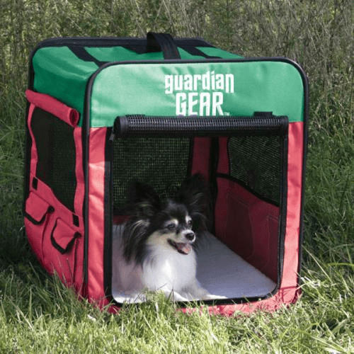 🐾 Guardian Gear Collapsible Pink & Green Pet Crate 🐶