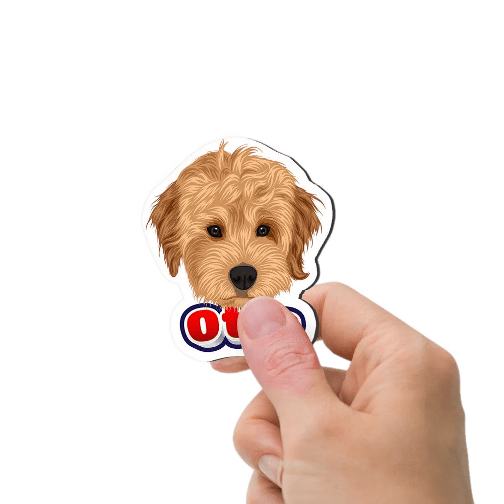 🐶 Hand-Drawn Personalized Dog Face Magnets 🧲