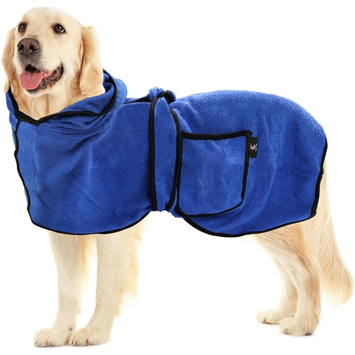 🐕 Super Absorbent Velcro Dog Bathrobe & Towel 🛁 Large:Back Length 23"/60Cm Pets Paradise Pet Supplies