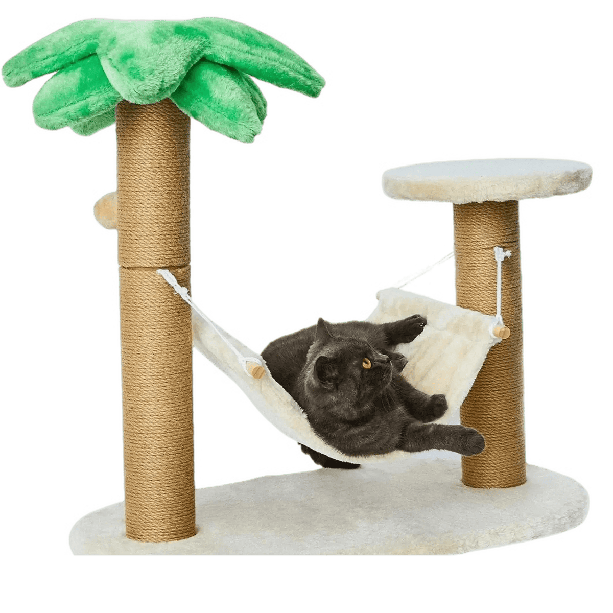 🐱 Tropical Escape Cat Hammock & Scratch Post 🌴 Post Hammock Pets Paradise Pet Supplies