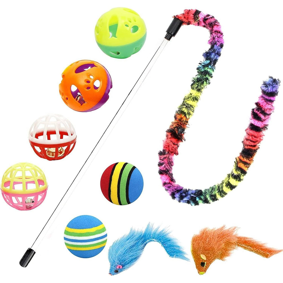 🐱 Playtime Purrfect Bundle Cat Toys Assortment 🧩 With Hide Seek Toy Pets Paradise Pet Supplies